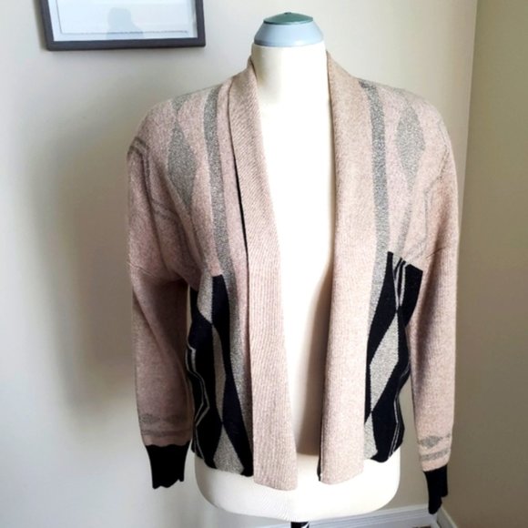 Zaria Open Front Cardigan With Sparkly Details Size Large - Picture 6 of 10